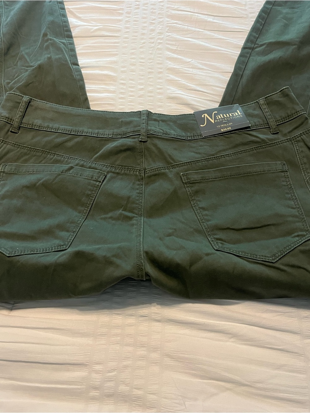 Natural Reflections Women's Olive Skinny Jeans
